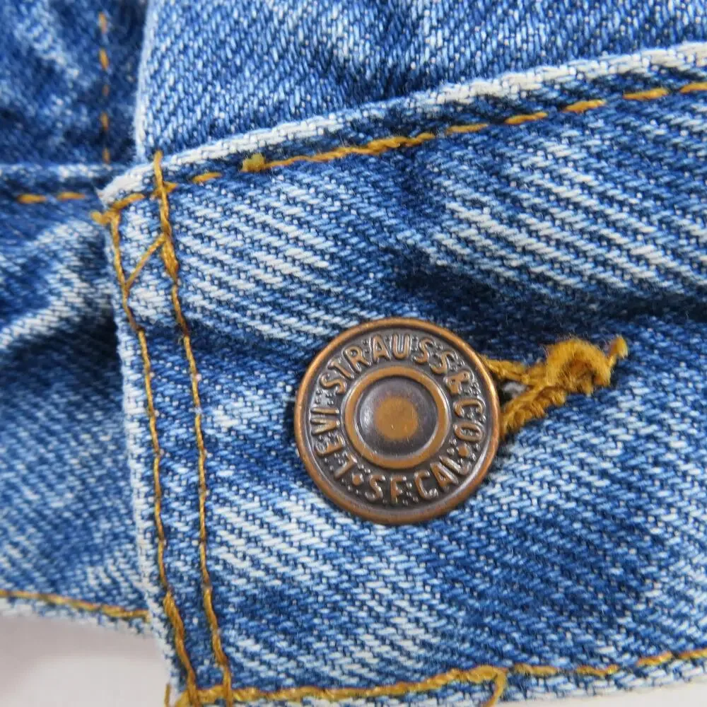 Levis Strauss Jean Jacket Trucker Blue Red Tab Sz 3XL? Vintage Type 3